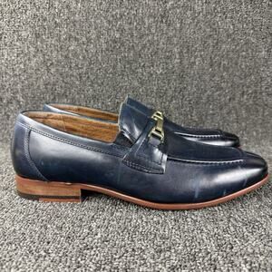 Stacey Adams Redzone Richardson Moc Toe Slip On Blue Brown Mens Leather Size 8